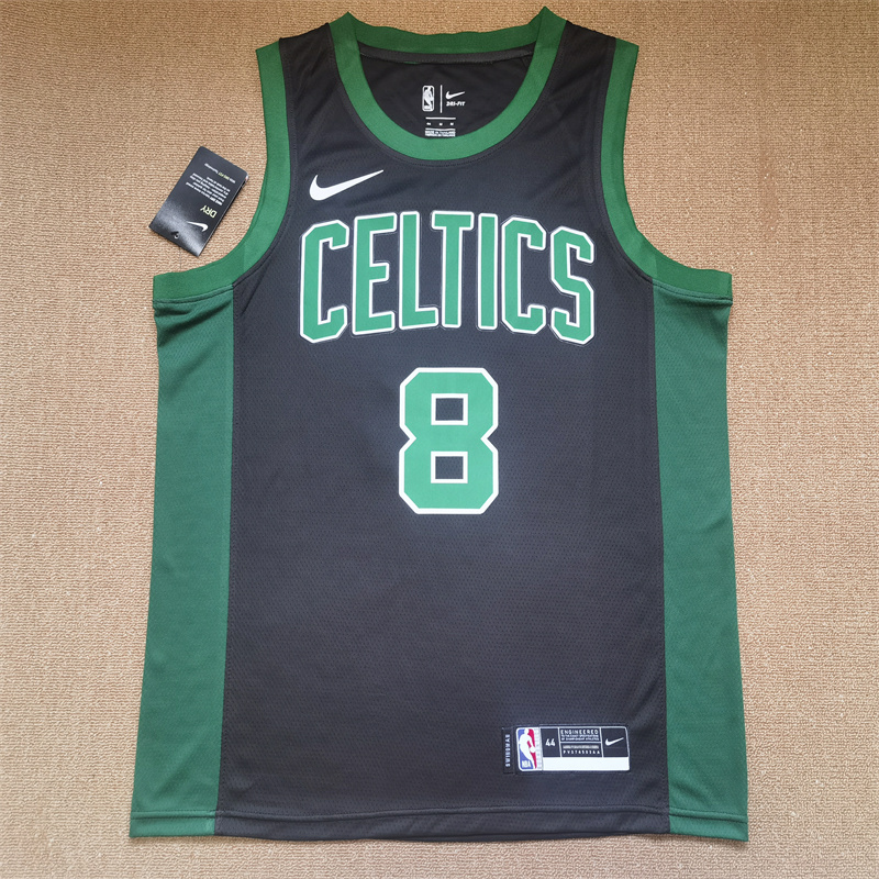 Men Boston Celtics #8 Danilo Gallinari Black Nike 2025 NBA Jersey